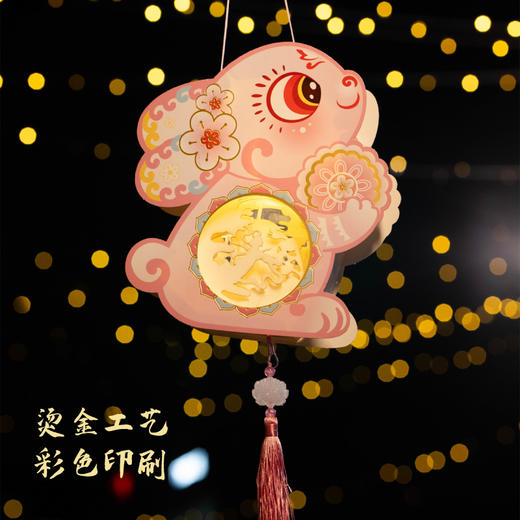 【辰狮】中秋节景深兔子灯笼手工diy儿童制作材料包古风非遗花灯2023新款 商品图1