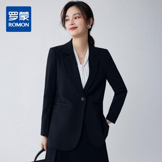 【舒适百搭】罗蒙春秋款女式西服简约干练职场日常挺括有型西服外套女 商品图1