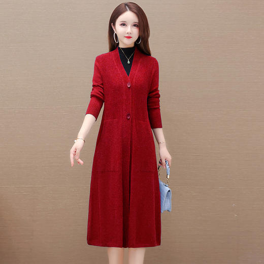 针织弹力外套，宽松休闲纯色外套QYM-XY-23LX6005-Y 商品图0