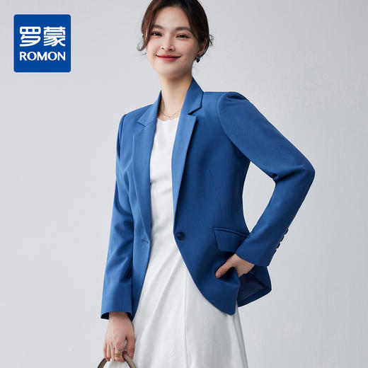 【商务休闲】罗蒙春秋款女式西服百搭舒适简约大气利落干练西服外套女 商品图1