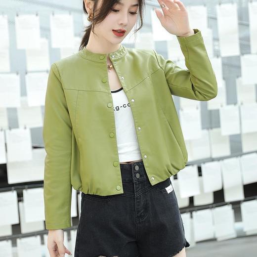 韩版皮衣女外套2023春秋新款女士皮衣休闲短款水洗皮女 商品图1