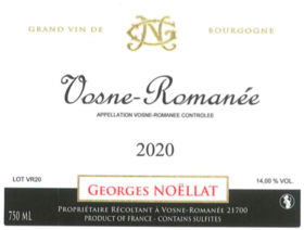 2020 Domaine Georges Noellat, Vosne Romanee【闪送】（65折）