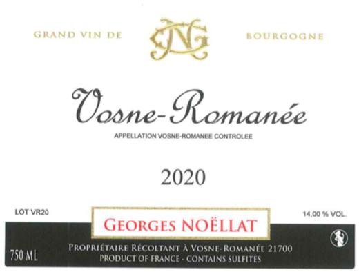 2020 Domaine Georges Noellat, Vosne Romanee【闪送】（65折） 商品图0