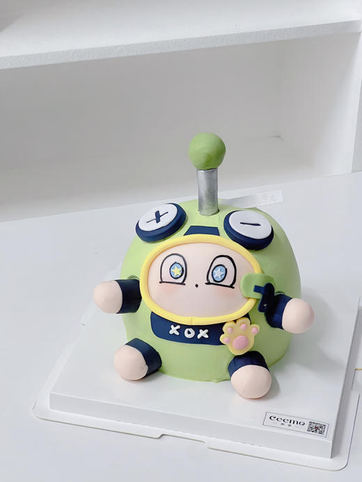 太空蛋仔 半翻糖装饰蛋糕 商品图0