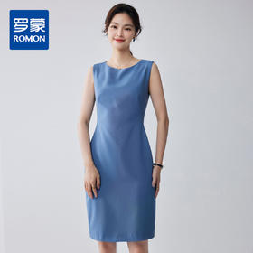 【简约百搭】罗蒙女士连衣裙时尚日常大众休闲无袖连衣裙中长款女