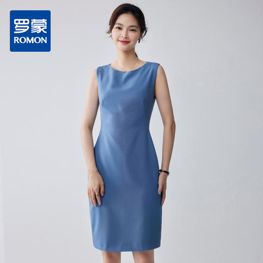 【简约百搭】罗蒙女士连衣裙时尚日常大众休闲无袖连衣裙中长款女 商品图0