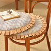 英伦格纹花边椅垫家用四季通用中式实木加厚餐椅防滑圆形座垫 商品缩略图3