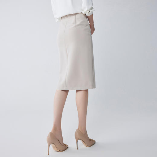 【商务休闲】罗蒙半截裙职场通勤日常大众侧开叉性感包臀裙半身裙女 商品图4