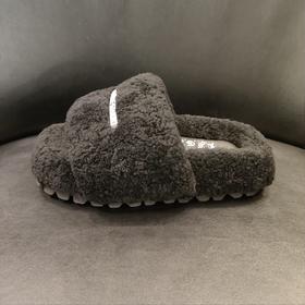 LFGJ凌介女鞋  15006时尚皮毛一体毛拖鞋