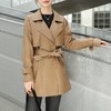 韩版长款皮衣外套女2023秋季新款西装领系带皮夹克修身水洗PU皮衣 商品缩略图2