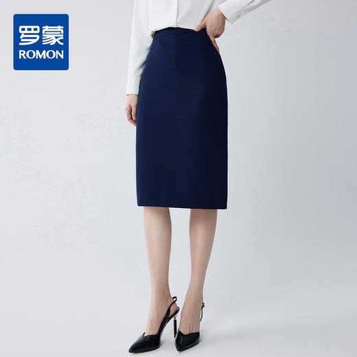 【商务休闲】罗蒙半截裙职场通勤日常大众侧开叉性感包臀裙半身裙女 商品图1