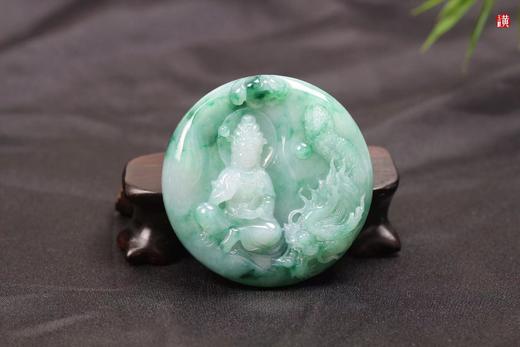 天然翡翠【御龙观音 】配精美挂绳 商品图0