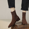 针织拼接显瘦靴，秋冬新款裸靴HBP-3807A 商品缩略图2
