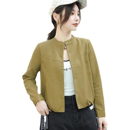 韩版皮衣女外套2023春秋新款女士皮衣休闲短款水洗皮女 商品图4