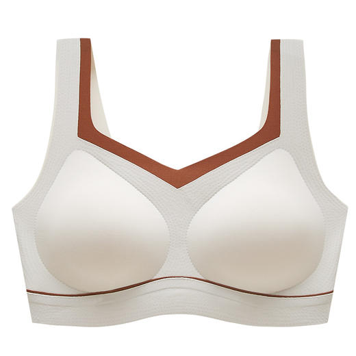 【拼色V领无钢圈❗️无痕内衣女】拼接v领聚拢，文胸背心二合一，春季新款无钢圈文胸舒适高弹透气睡眠内衣经典百搭 商品图4