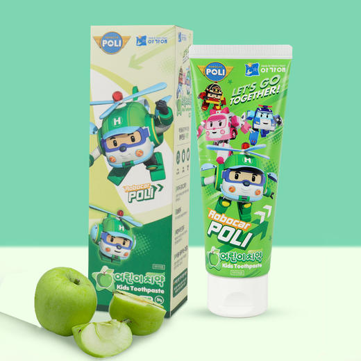 我珂爱 变形警车珀利儿童口腔清洁牙膏 80g/支 商品图3