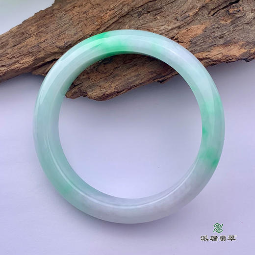 派瑞翡翠 翡翠手镯 糯种 飘花 商品图1