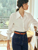 OLrain欧芮儿法式白色长袖衬衫女秋季2023新款气质通勤设计感衬衣 商品缩略图2
