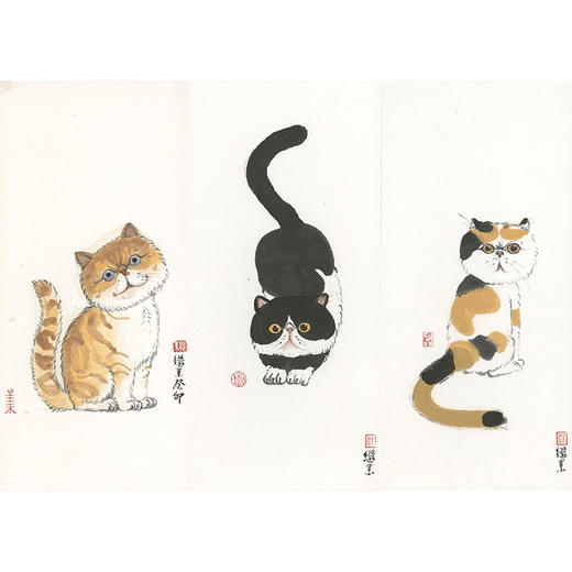 薛继业水墨连框高精版画50*30加菲猫草莓有框客厅卧室卫生间走廊装饰画 商品图0