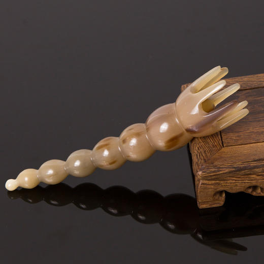 养瑞和丨白牦牛角经络按摩梳·天然牛角·按摩梳头·精准点穴·圆润不伤头皮 商品图5