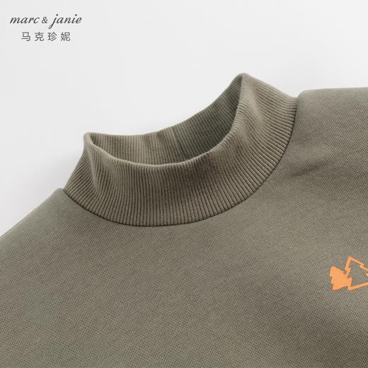 半高领加绒【山系户外】马克珍妮秋装新款 男女童运动卫衣231253 商品图3