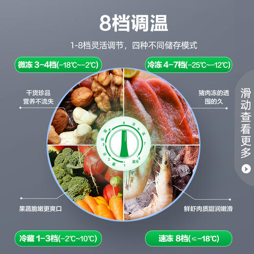 容声（Ronshen） 301升 大容量冰柜 家商两用 冷藏冷冻转换 单温冷柜 厨房雪糕冰箱 大冷冻力BD/BC-301MA 商品图4