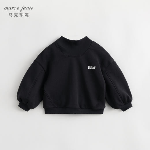 马克珍妮秋冬装新款 男童半高领字母机能风运动卫衣231377 商品图2