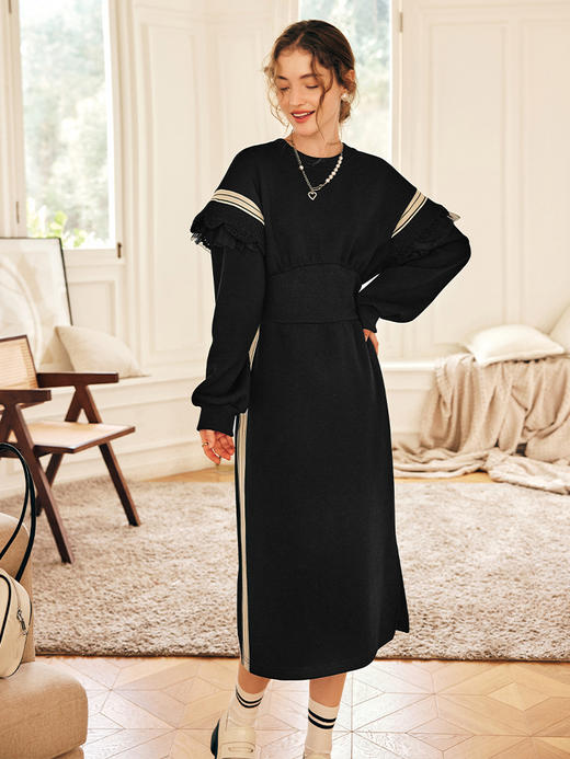 欧芮儿法式长袖连衣裙女秋季2023年新款裙子 商品图0