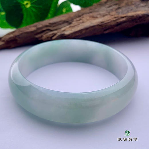 派瑞翡翠 翡翠手镯 糯种 飘花 商品图2