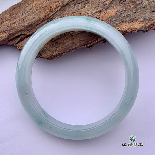 派瑞翡翠 翡翠手镯 糯种 飘花 商品图4