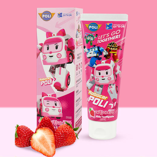 我珂爱 变形警车珀利儿童口腔清洁牙膏 80g/支 商品图2