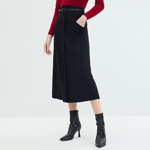 EITIE爱特爱冬季新款气质修身显瘦高腰半裙半身裙7206903 商品图2