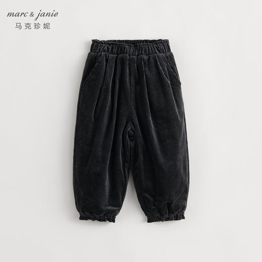 【夹棉】马克珍妮冬装女童复古灯芯绒休闲萝卜裤儿童老爹裤232018 商品图3