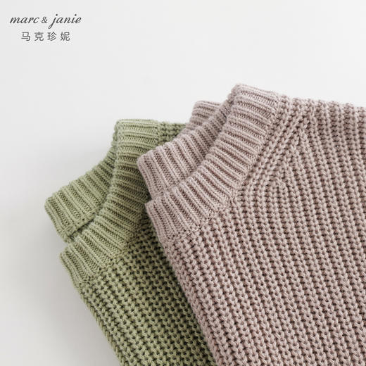 【城市户外】马克珍妮冬装新款 男童圆领扭花针织衫毛衣231933 商品图2