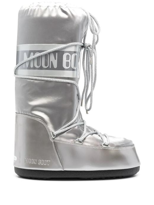 Moon Boots - Moon Boot Classic Glance - Silver 童装 雪地靴 黑色 商品图0