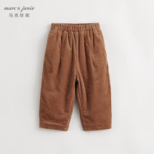 【加绒】马克珍妮冬装新款 男女童灯芯绒宽松萝卜裤老爹裤231982 商品图3