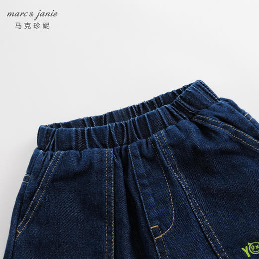 【夹棉】马克珍妮冬装新款 男童宽松束脚保暖牛仔裤 231978 商品图4