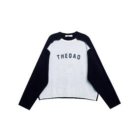 异形拼接袖毛衫