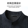 【新款DWP】大依优型大码立领夹克薄呢料外套加肥加大肥佬休闲商务上衣男士胖子弹力 商品缩略图3