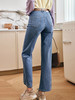 OLrain欧芮儿法式阔腿牛仔裤女秋装2023年新款高腰直筒薄款喇叭裤 商品缩略图1