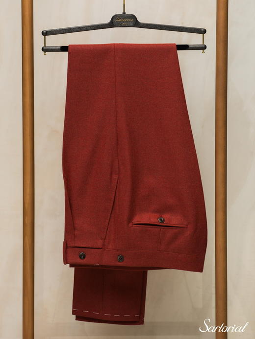 Ambrosi 红色法兰绒裤装 商品图0