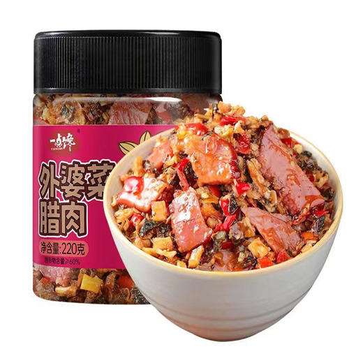 【开罐即食！外婆菜腊肉】荤素搭配湖南风味小吃腊肉外婆菜瓶装酱腌菜下饭菜抖音同款健康 商品图3