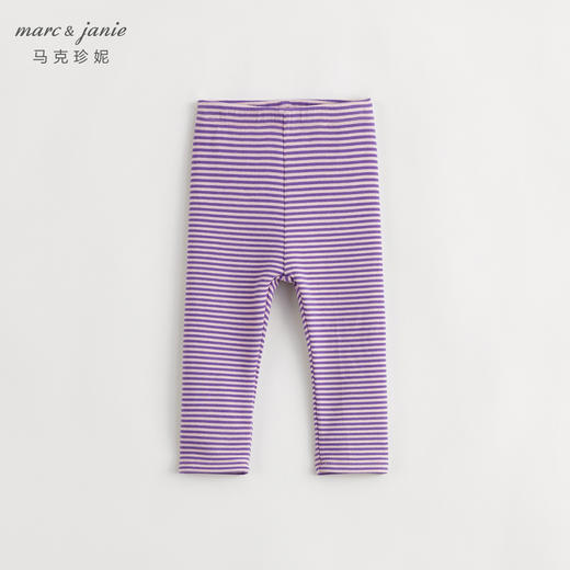 【黑科技发热】马克珍妮冬装新款女童条纹高弹打底裤231888 商品图3