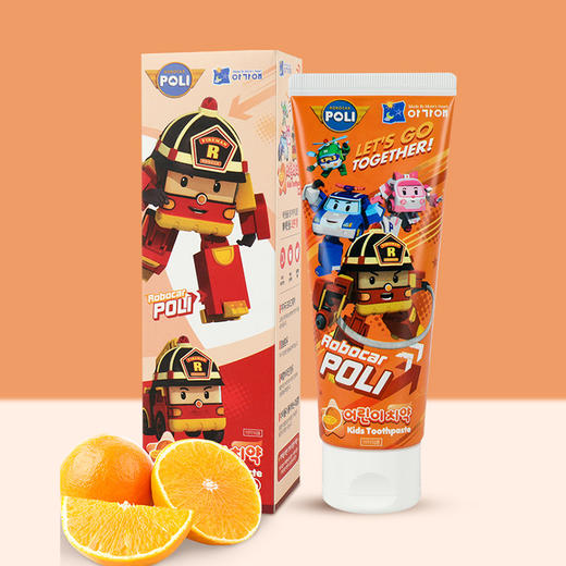 我珂爱 变形警车珀利儿童口腔清洁牙膏 80g/支 商品图1