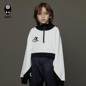 【23秋上新】jokii潮牌童装『鹤上仙长袖Tee』儿童洋气上衣不规则[福利品]