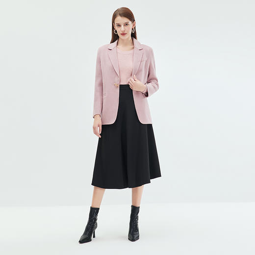 EITIE爱特爱冬季新款气质翻领显瘦一粒扣大衣外套7214913 商品图1