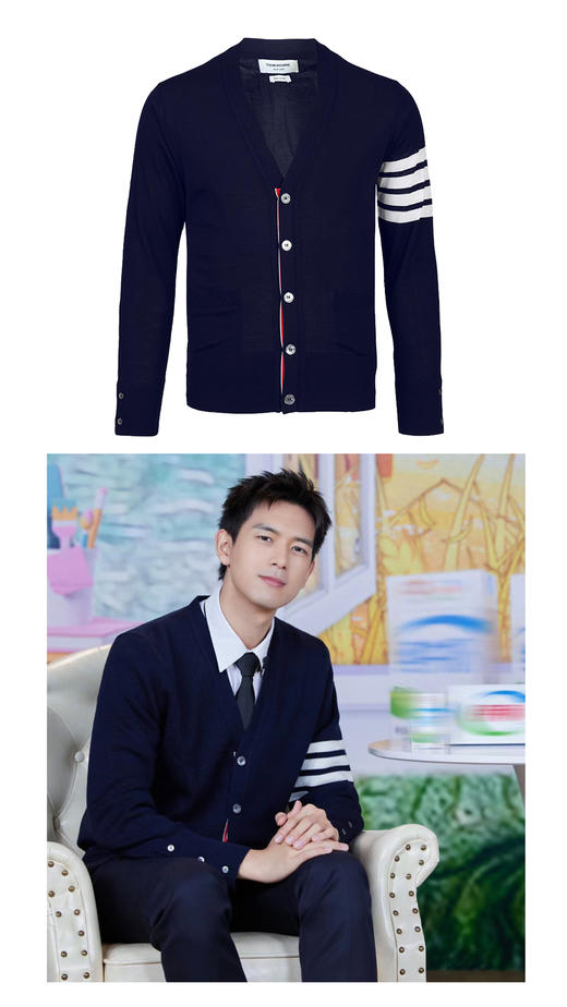 【超惠秒】THOM BROWNE 汤姆·布朗 男女通款 4条纹美利奴羊毛针织衫 11581 商品图7