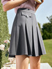OLrain欧芮儿法式灰色半身裙女夏季2023年新款高腰百褶学院风短裙 商品缩略图2