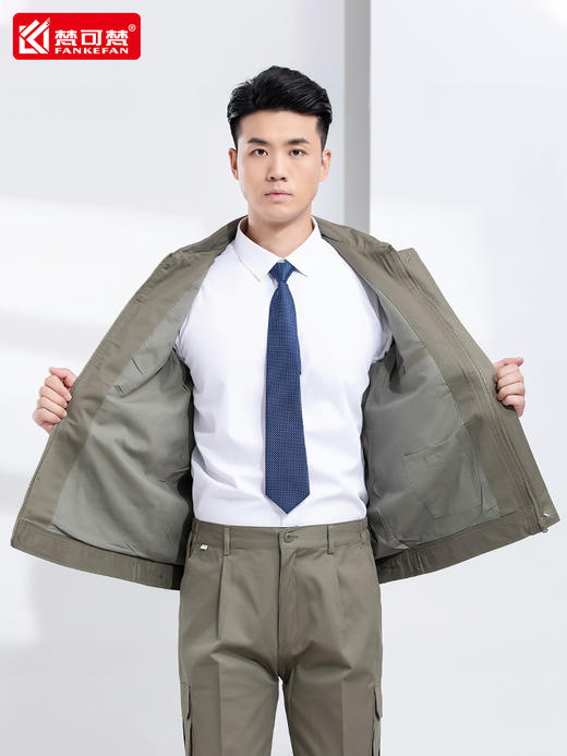秋冬电力电网纯棉工作服套装男双层里衬电工耐磨电焊全棉劳保工服 商品图4