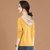 涂鸦刺绣拼色连帽针织衫，秋装新款复古宽松休闲套头上衣GYM-SW0746 商品缩略图1